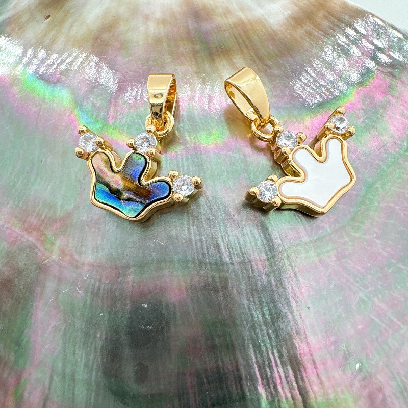 5g Weight Pendant Jewelry Making Type 15mm Jewelry Making Size Shell Inlay Material DIY Jewelry Accessories Classification 1 Piece Quantity Copper Material Heart Shape, Crown, Wings Pattern Plating, Inlay Design Classic Style Style 1 Piece 15mm Copper Shell Heart Shape Crown Wings Pendant 8