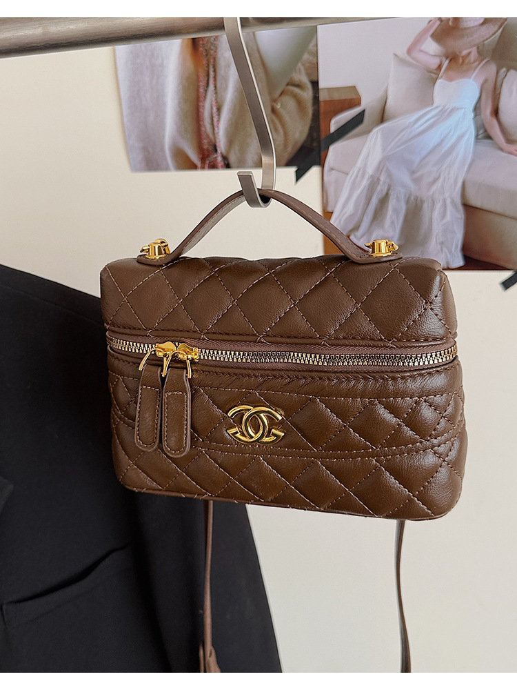 Bolsa de viento de alta calidad de diamante 2026 nuevo exquisito bolso cuadrado de estilo extranjero bolso de mujer retro versátil