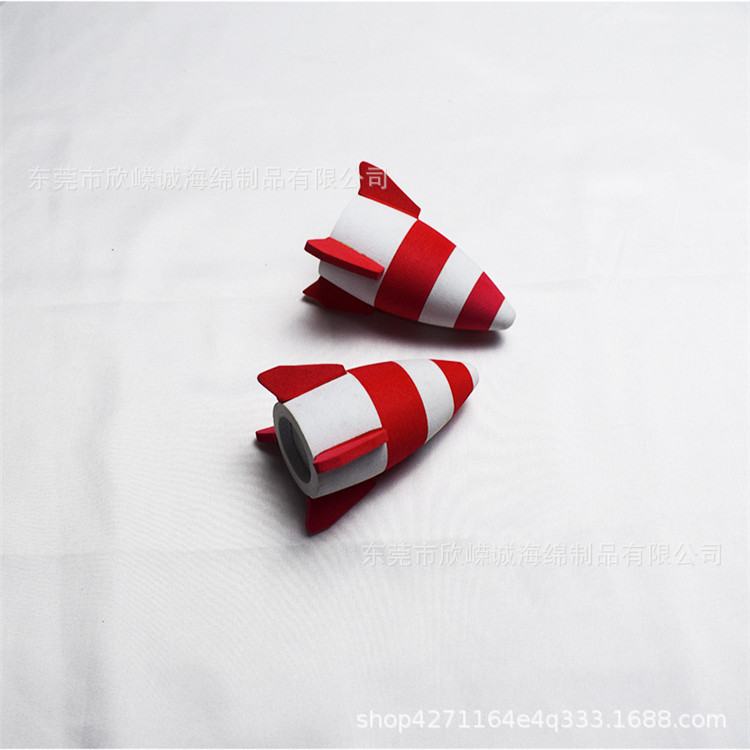 EVA de forma especial tallada de molienda de corte de arco de perforación juguetes educativos para niños EPE burbuja cohete de algodón barril de suministro