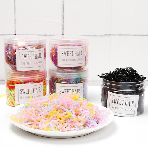 Children's unbreakable high-tension elastic hair ties, colorful hair bands, black thick headbands for adults and children, hair accessories