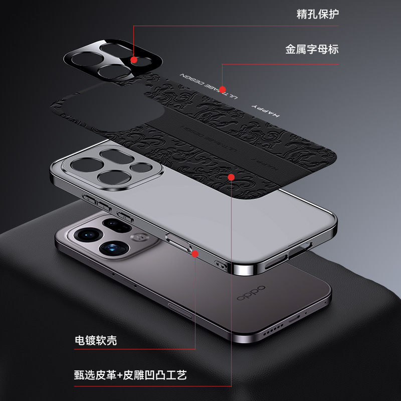 Aplicable para oppo find x9 segundos RS nubes dragón caso de teléfono móvil a prueba de caídasfind x9pro lujoso caso de protección contra el viento