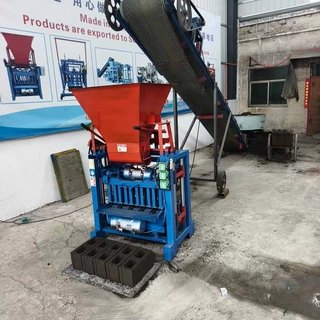 半自动免烧砖机 混凝土水泥制砖机 吉尔吉斯坦空心水泥砌块成型机