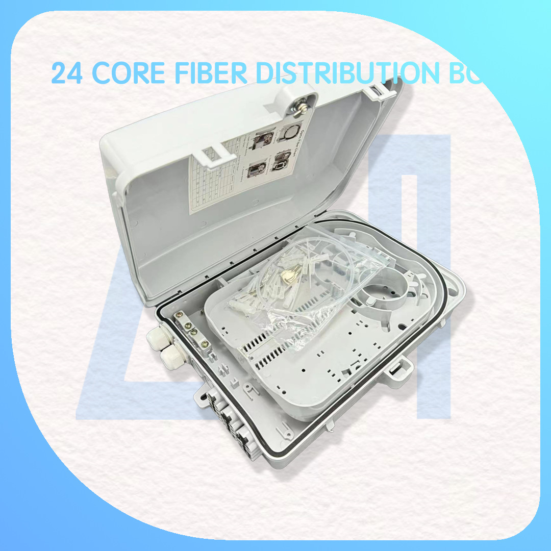 FTTH16芯PLC 24芯光纤分纤箱光缆终端分配箱室内外壁挂式光纤空箱