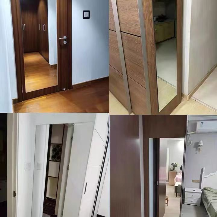 Espejo de pared de tamaño personalizado de vidrio autoadhesivo sin perforación espejo de vestir espejo de prueba de zapatos espejo impermeable