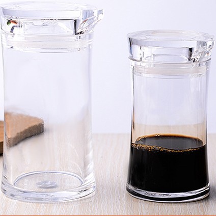Acrílico condimento botella condimento tarro traje cocina suministros condimento tarro transparente creativo vinagre olla chile olla aceite olla
