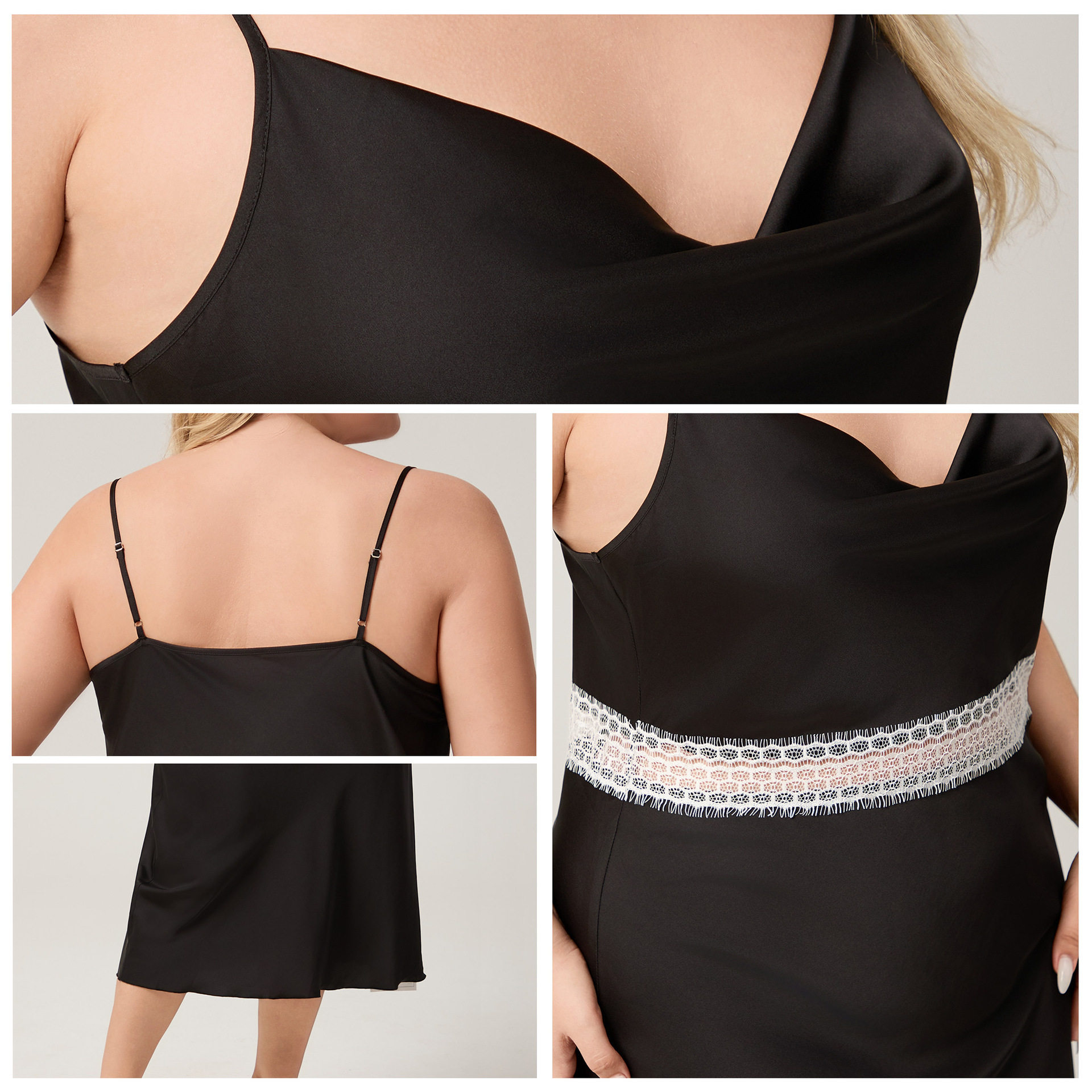 Yaoting Europa y los Estados Unidos nuevos pijamas de cabina de tamaño grande para mujeres verano satén vestido de pijama sexy ropa larga para el hogar CQ3817