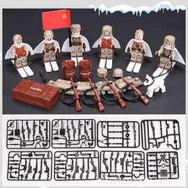 迪龙导弹熊71022二战军事积木袋装人仔雪地苏军俄军儿童男孩玩具