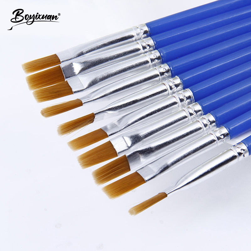 pincel de nylon azul pincel de yeso digital pincel de dibujo de muñeca pincel de pintura pincel de pintura pincel de galleta de arte