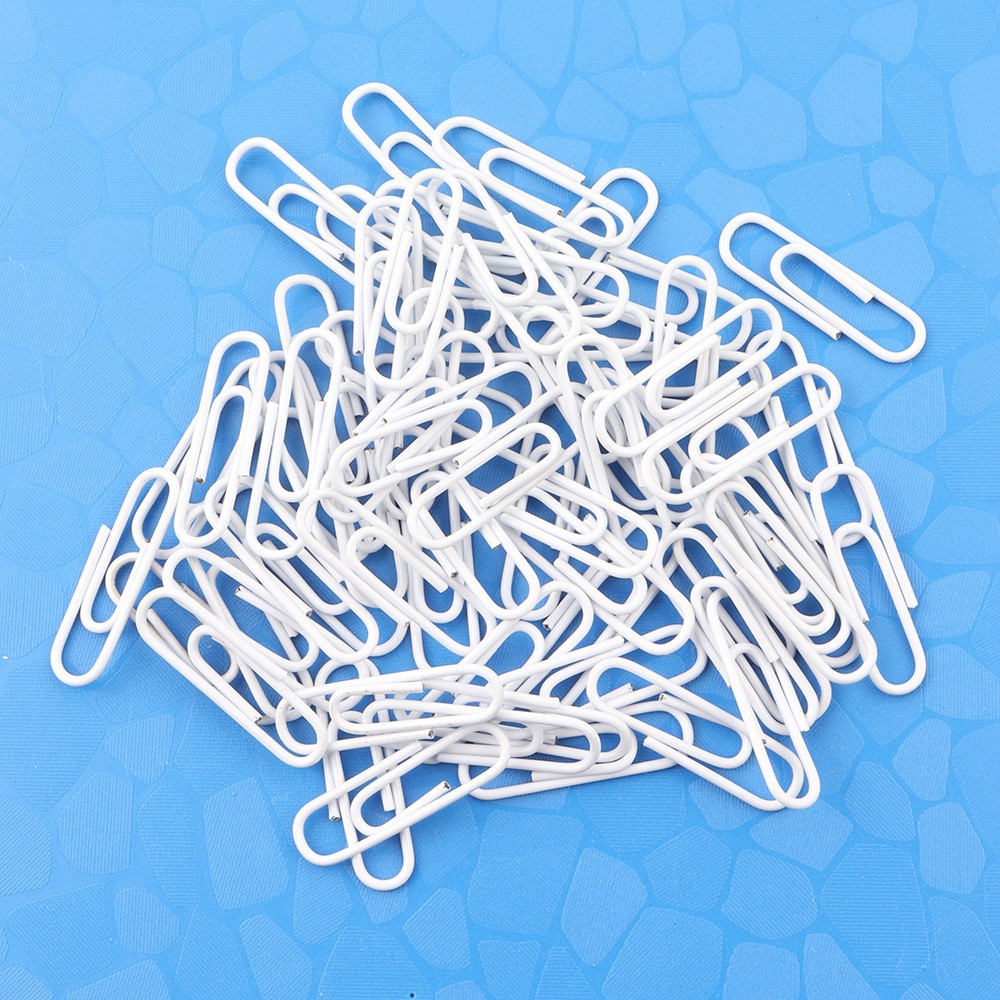 Venta de fábrica de clips de papel recubierta de color, clips de encuadernación de libros grandes, clips de papel plateado, material de oficina, clips de libros