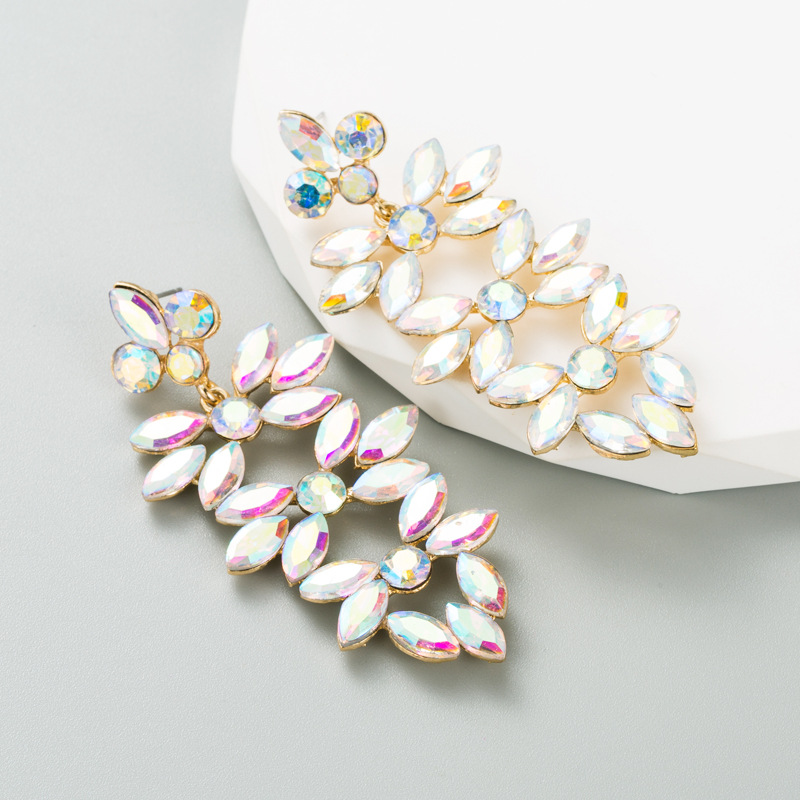 Earrings Classification Fashion Geometric Alloy Rhinestones Women's Earrings 1 Pair
