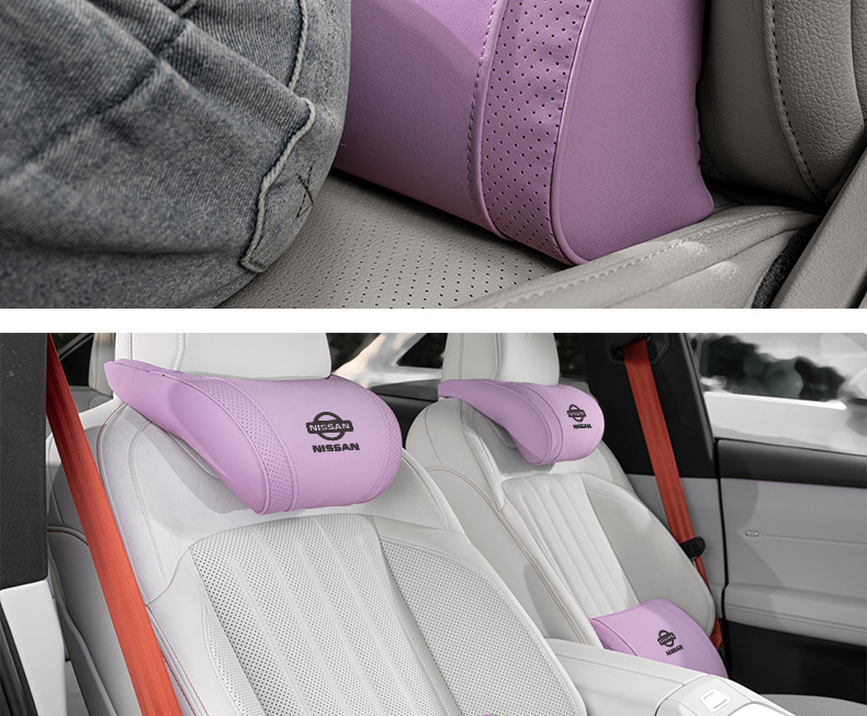 Suitable for Nissan Car Headrests, Sylphy, Teana, X-Trail, Qashqai, Tiida, Neck Pillows, Back Cushions, Car Interior Decoration Supplies