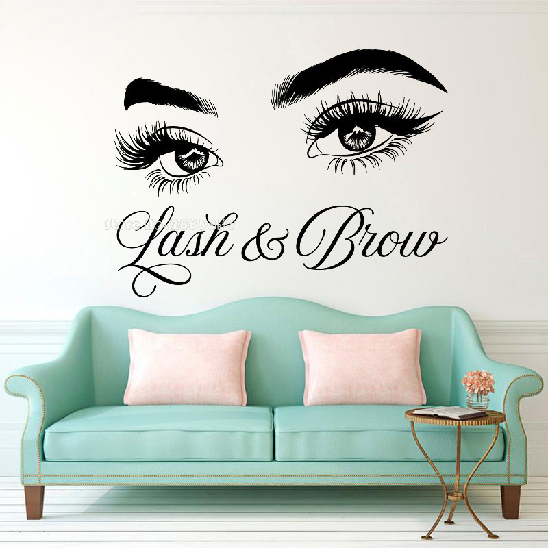 Lash Brow睫毛膏一双眼睛墙贴花wall decor跨境ebay速卖通DW9708