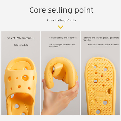 Waterproof Quick-Dry Slippers for Women Summer Indoor Home Couple Bathroom Shower Non-Slip Home Use Hollow Cooling Slippers for Men