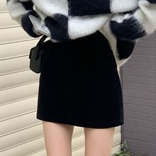 小个子冬季秋冬半裙毛呢半身裙女150高腰字包臀裙打底短裙包裙