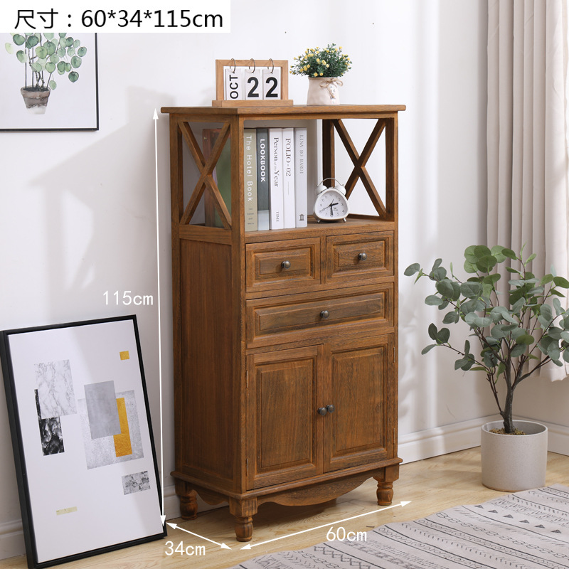 Fábrica directa de cinco cubículos de madera sólida gabinete de almacenamiento sala de estar dormitorio cabecera de cama retrógrado pequeño gabinete borde del estante image 10