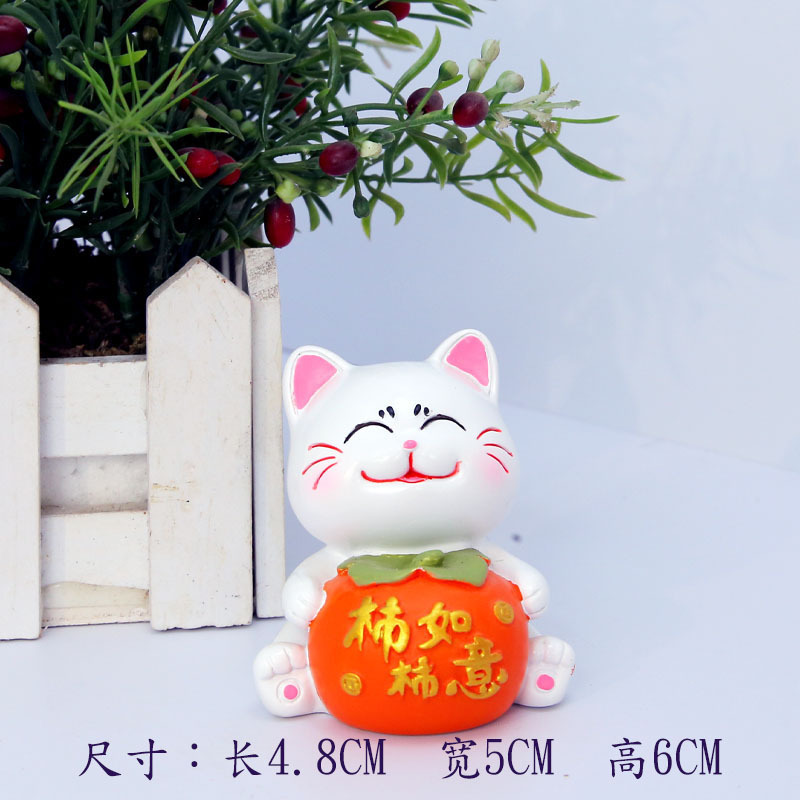 平安喜乐招财猫小摆件办公文化桌面装饰家居创意礼物小猫文创礼品|undefined