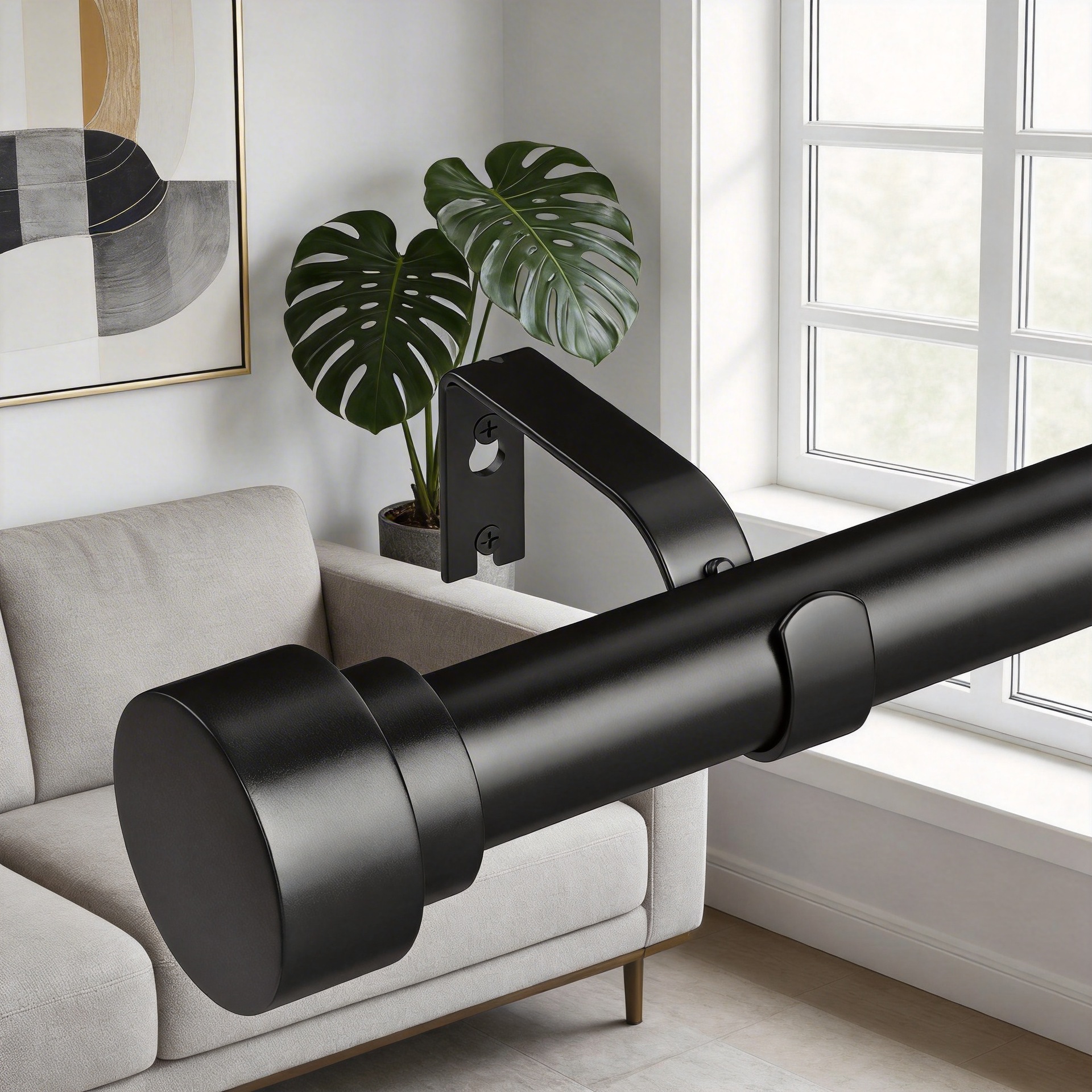 Hilo interior ajustable y telescópico poste romano conexión de hilo interior poste cortina segmentado Amazon modelo de venta caliente