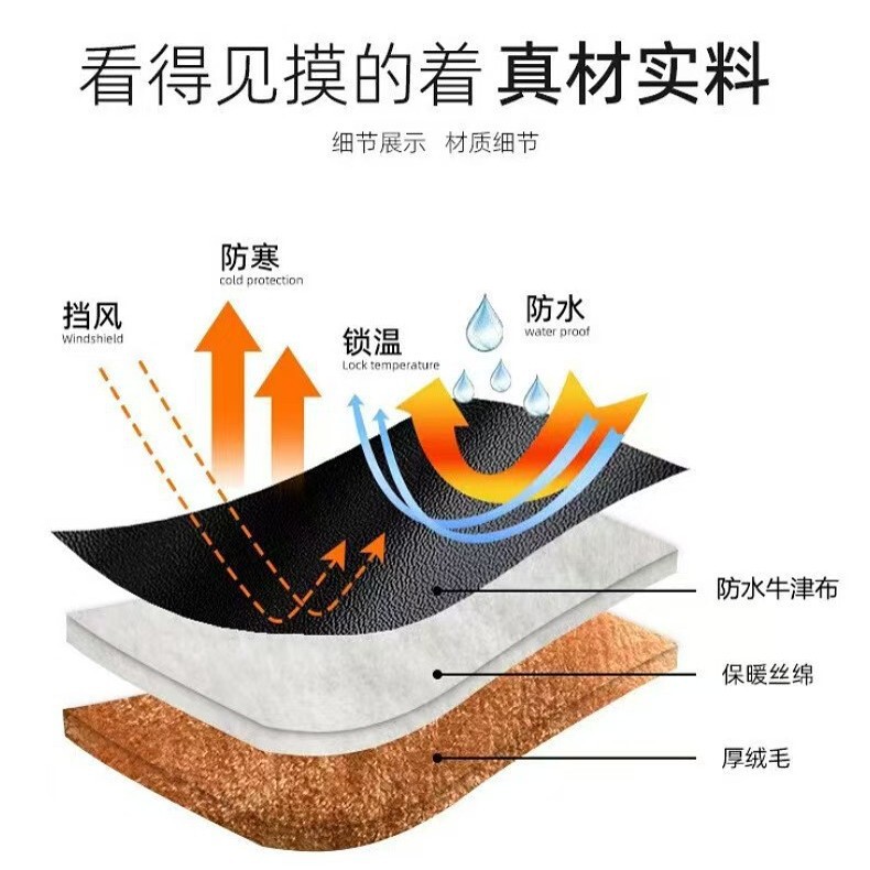 摩托车把套冬季保暖电瓶车挡风手套加绒加厚防泼水反光条护把批发|undefined