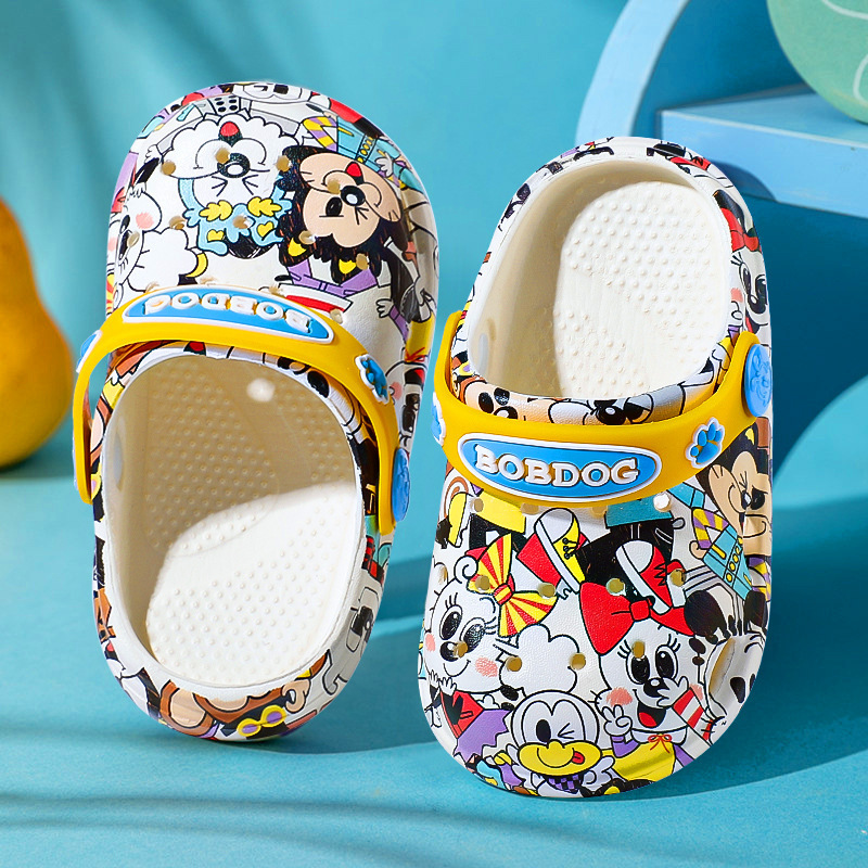Babudou Kidsren's Clogs New Printed Men's and Women's Baby Beach Shoes Sandals and Slippers 1-6 Years Old Wear Slippers for Delivery