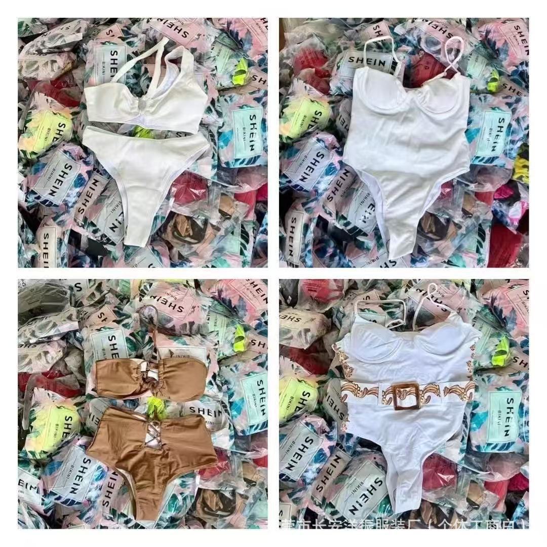 Marcas transfronterizas shein sexy bikini europea y americana sexy trajes de baño de cintura alta damas divisas trajes de baño al por mayor productos de cola