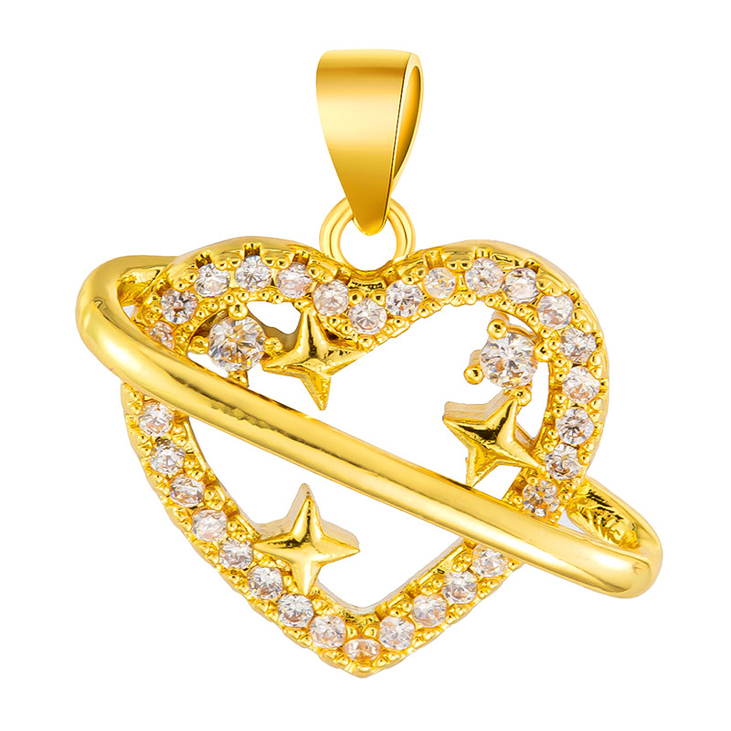 Colgante de cobre micro incrustado Gufasha oro goteo de aceite perlas de transferencia DiDi con perlas de acessorios de perlas huecas fábrica de perlas al por mayor