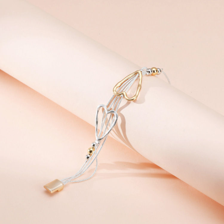 Personalized Double Color Matching Geometric Hollow Multilayer Bracelet Nihaojewelry