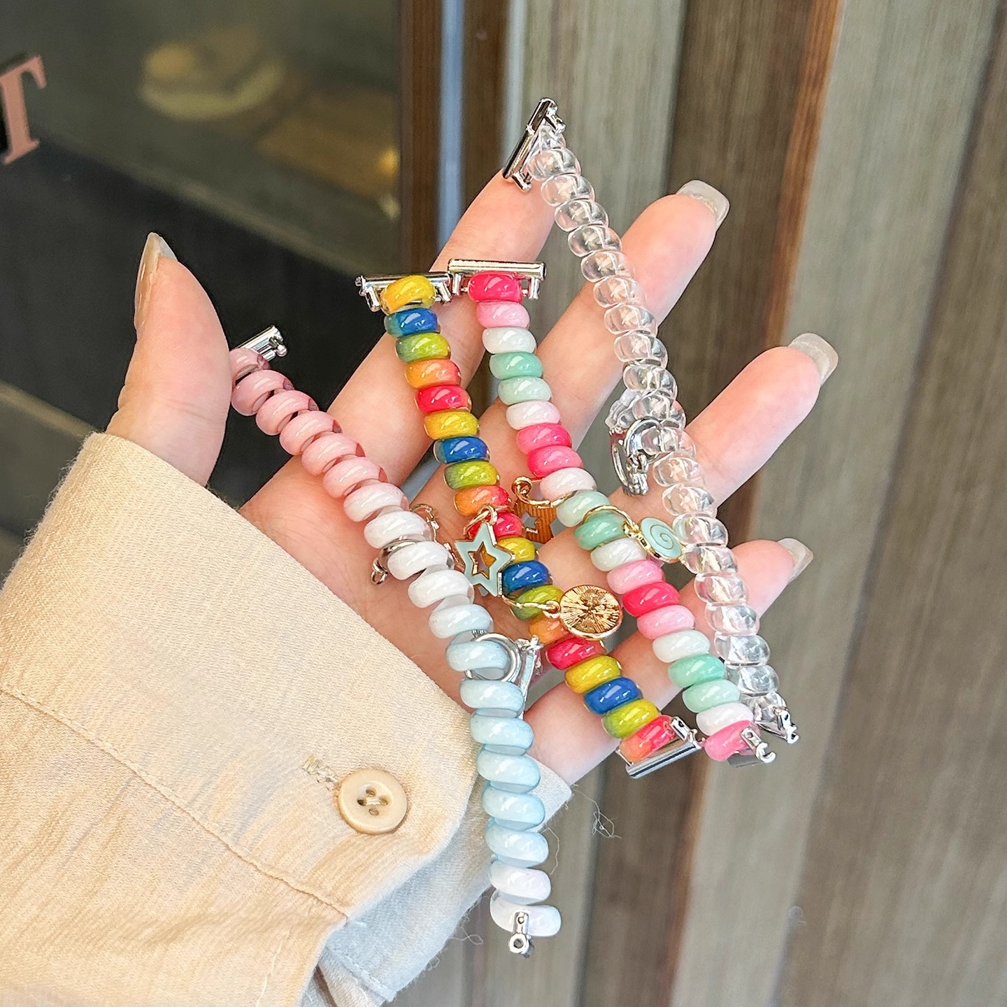 [Brilliant and Colorful] Suitable for Huawei Gt5 Watch Strap Gt4 New Phone Cord Hair Band Wristband High-End Fashion Summer Women