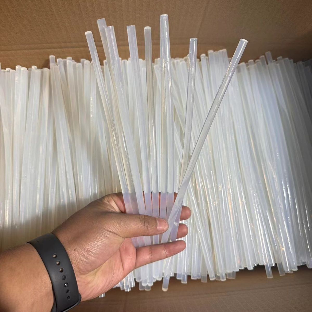 环保高粘热熔胶棒胶条7mm11mm自粘热融胶枪批发透明手工diy固体胶