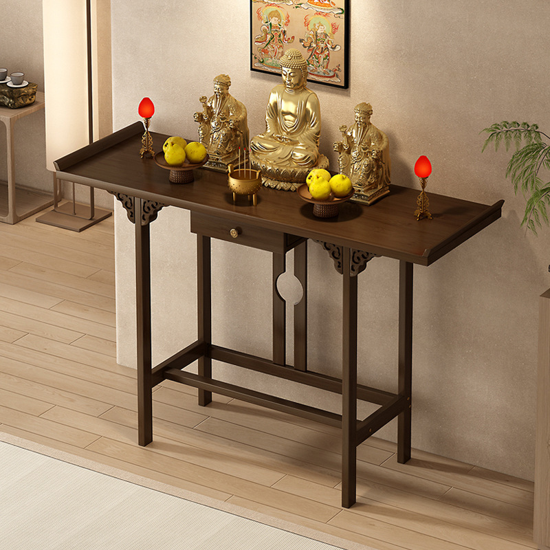 Altar for Home Use, New Chinese-Style Buddhist Altar, Shrine, Standing Cabinet, God of Wealth, Buddha Statue, Guanyin Bodhisattva Offering Cabinet