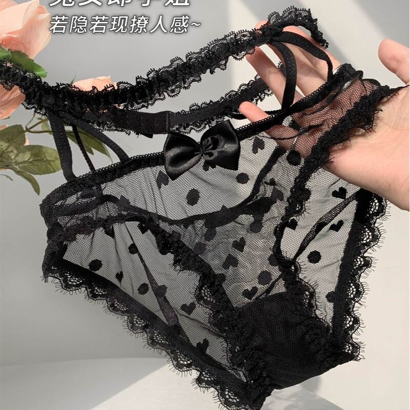Rabbit Girl Senior Sister ~ Women's Sexy Underwear Women's High-end Girl's Lace Emotional High Beauty Bow Pure Cotton Crotch