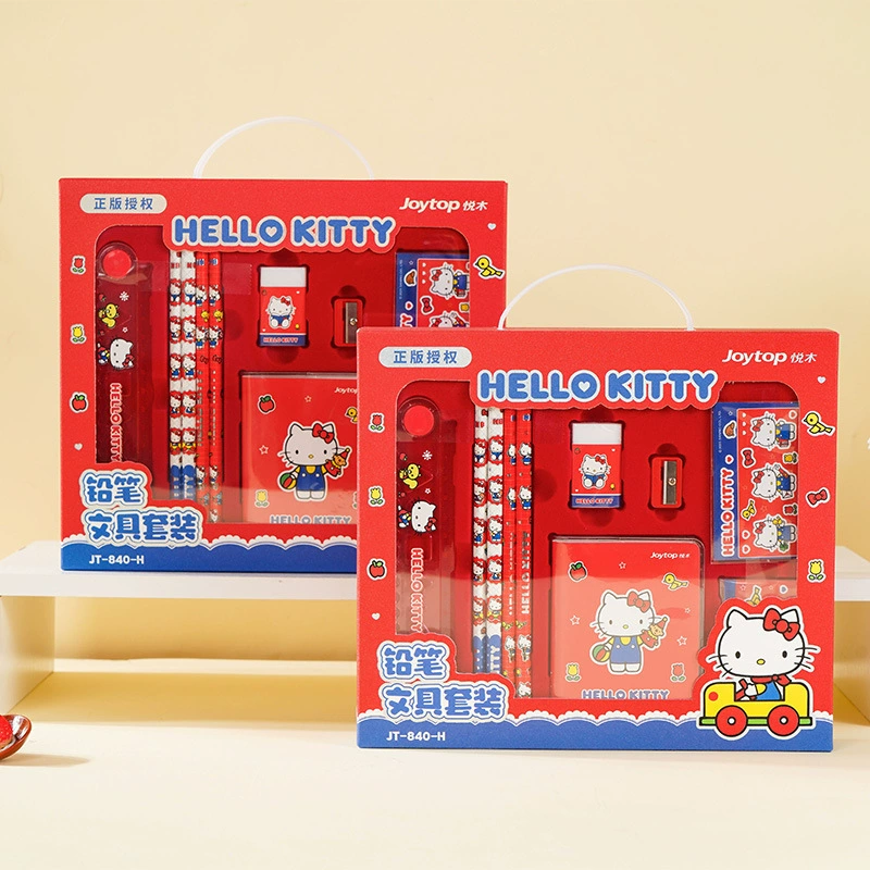 Hello Kitty, оригинальные канцелярские товары, подарочная коробка для учащихся начальных классов, набор, ноутбук, новая коллекция, подарок на день рождения