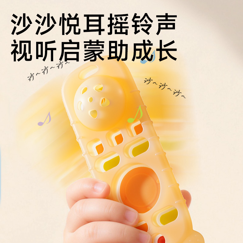 Control remoto goma de dientes para bebés palito de dientes para el apetito pequeño mes de edad goma de mordida 4 meses de silicona para bebés puede roer juguetes