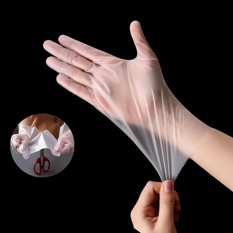 一次性tpe手套加長防滑食品級pvc餐飲微彈手套家用清潔防油防污