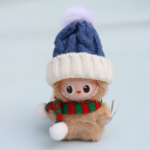 四代拉布布娃衣迷你abubu毛衣挂件圣诞款围巾圣诞帽围巾配饰帽子