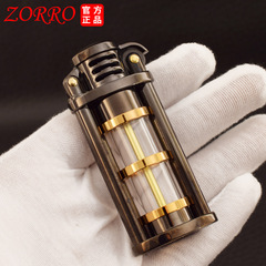 Zorro kerosene lighter 652 transparent oil tank creative vintage retro grinding wheel pendant metal lighter wholesale