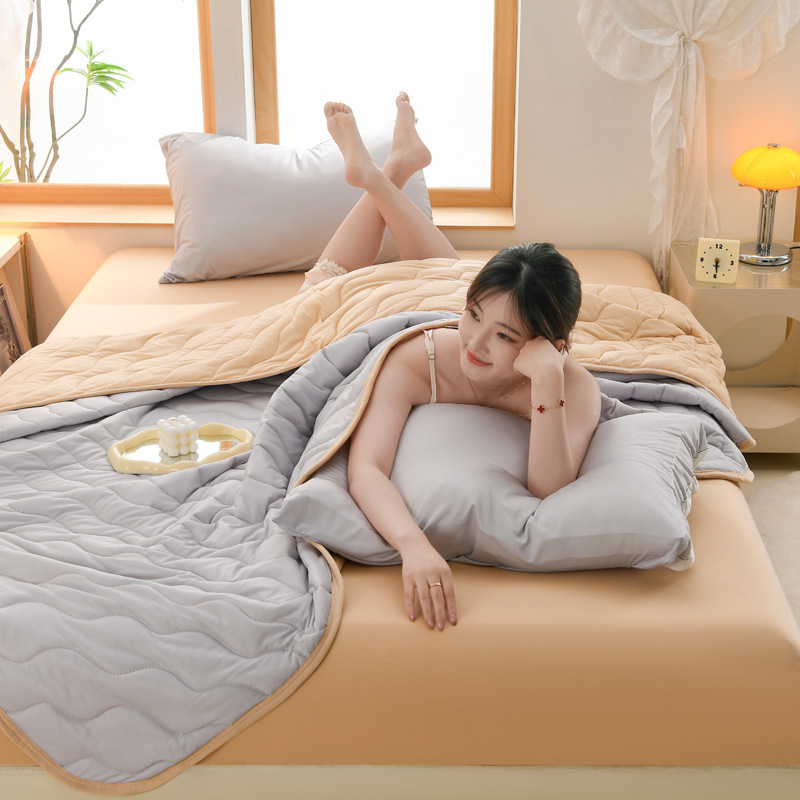 夏用アイスクリーム柄エアコン掛け布団、柔らかく快適なエアコン掛け布団、洗濯機で洗える、子供用ダブル夏掛け布団|undefined
