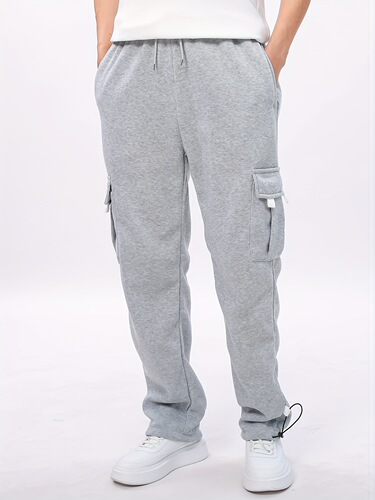 Men's Casual Cargo Pants with Multiple Pockets Regular