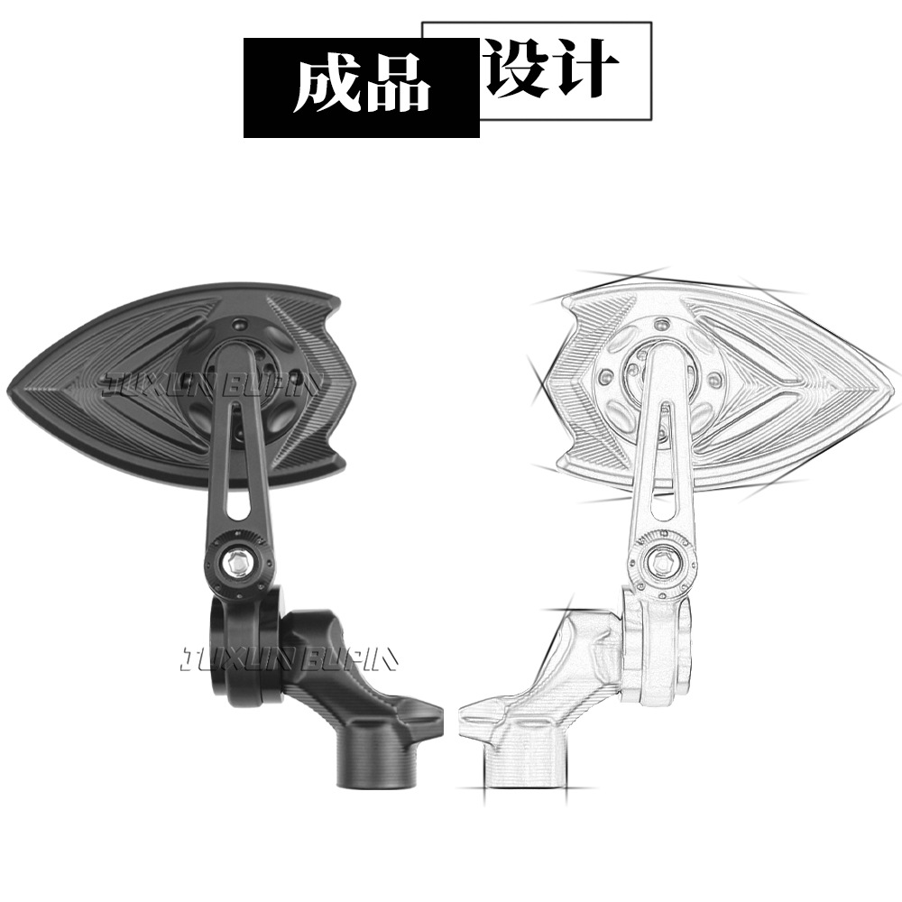 Suitable for Mavericks Fx No. 9 M3Mk2 Polar Core Ae8 Modified Small Rocket Aluminum Alloy Anti-Glare Reflector Rearview Mirror