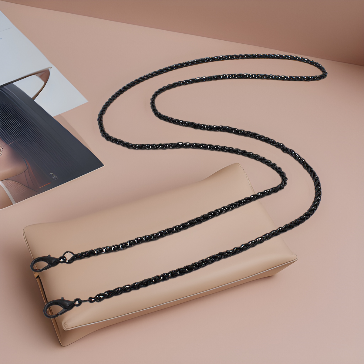 Metal bag chain bag chain shoulder messenger bag shoulder strap chain bag accessories ponytail chain in stock wholesale