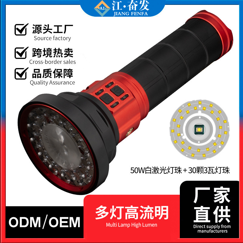 Transfronterizos de alta potencia antorcha de tiro remoto telescópica zoom ventana antorcha táctica antorcha de tiro remoto luz brillante al aire libre