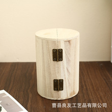 简约木质收纳盒多层桐木盒首饰盒梧桐木家用多层木盒摆件展示盒