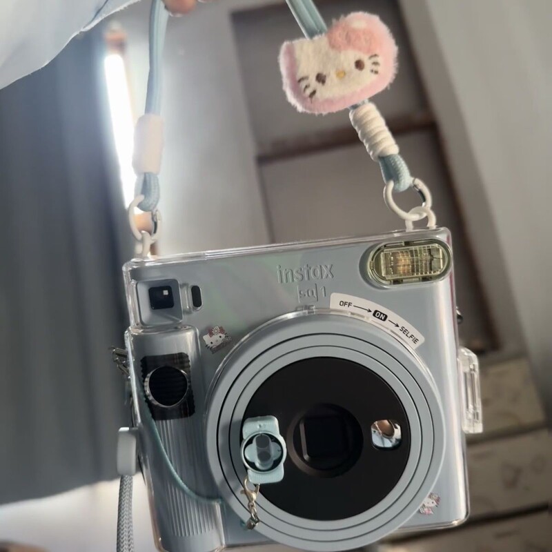 Fuji Instax Sq1 Lanyard Protective Cover Crystal Transparent Shoulder Strap Cute