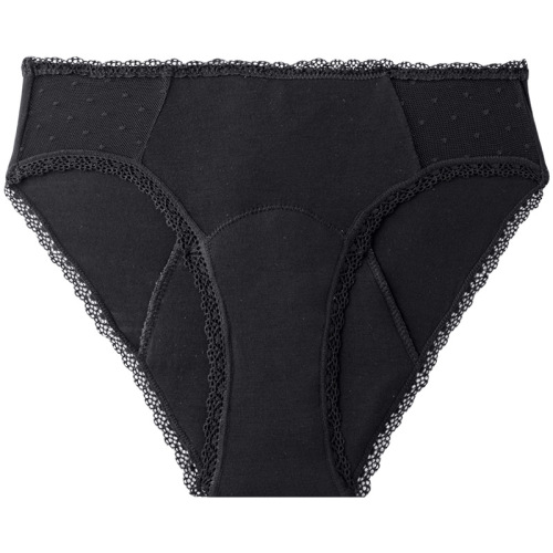 Foreign trade European and American large size bamboo fiber menstrual underwear for women four-layer sanitary napkin-free lace leak-proof menstrual underwear 9089