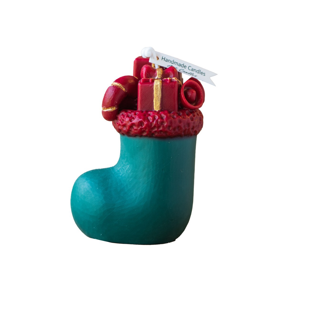 Venta caliente transfronteriza botas navideñas pintadas a mano en forma de velas de aromaterapia decoración de alta calidad fragancia decoración linda decoración al por mayor