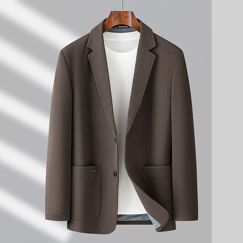 Костюм-пиджак для мужчин весной и осенью высокого качества бизнес-повседневная форма один западный 2024 новый костюм среднего возраста