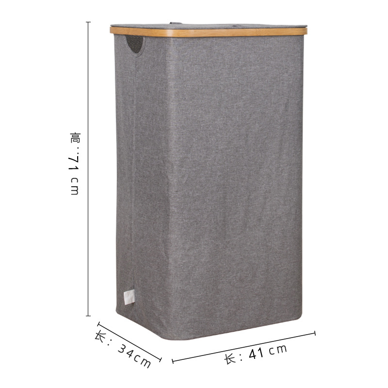 Cesta de lavandería con bolsillo neto cesta de almacenamiento de ropa sucia cesta de almacenamiento cesta de lavandería bolsa de almacenamiento plegable Amazon Venta caliente