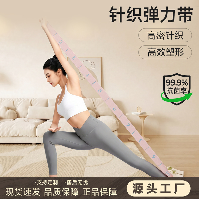 Chinese-European Yoga Resistance Band, Strength Training Digital Segmented Pull Band for Fitness, Back Training, Pilates, and Dance