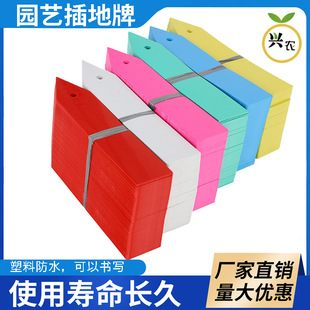Flower gardening waterproof succulent plant label straight plastic succulent sign color insert small insert card