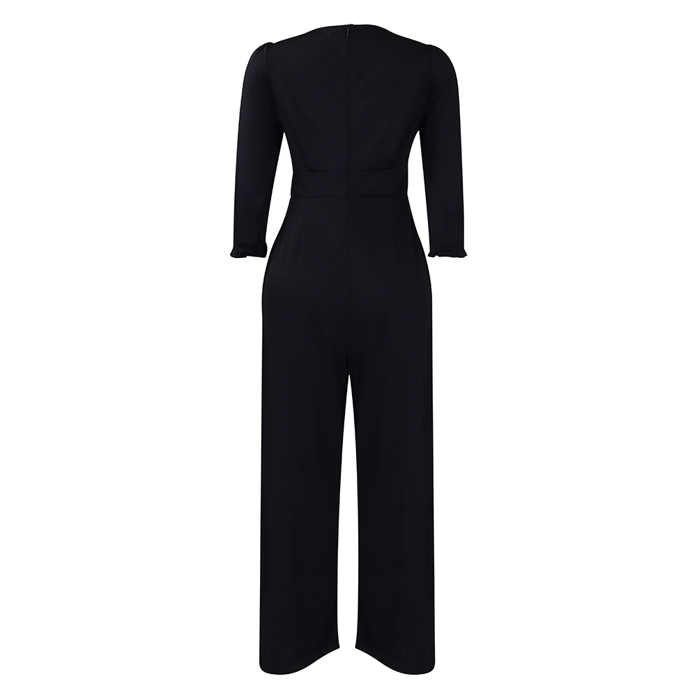 Damen Jumpsuit Langarm Lässig Weites Bein Für Den Winter_voghion.com