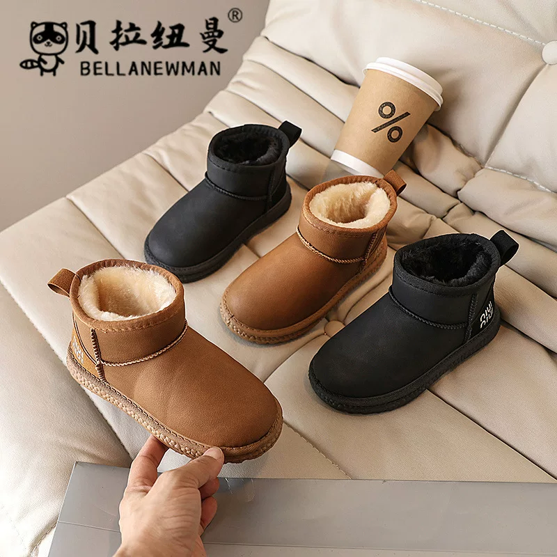 Warm children's footwear, low boots for boys, shoes